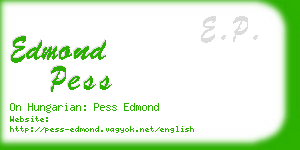 edmond pess business card